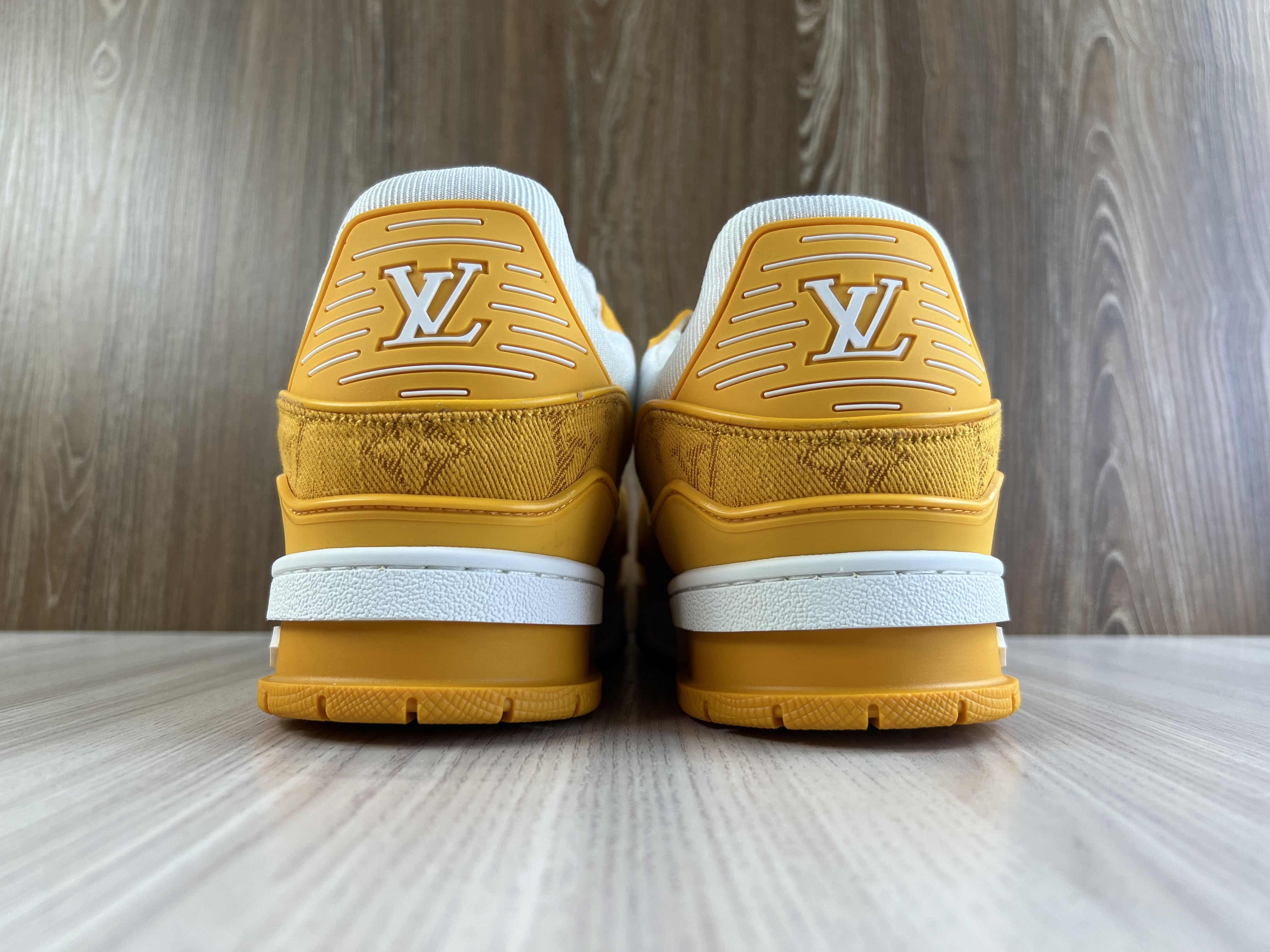 Louis Vuitton Trainer Yellow Monogram Denim White