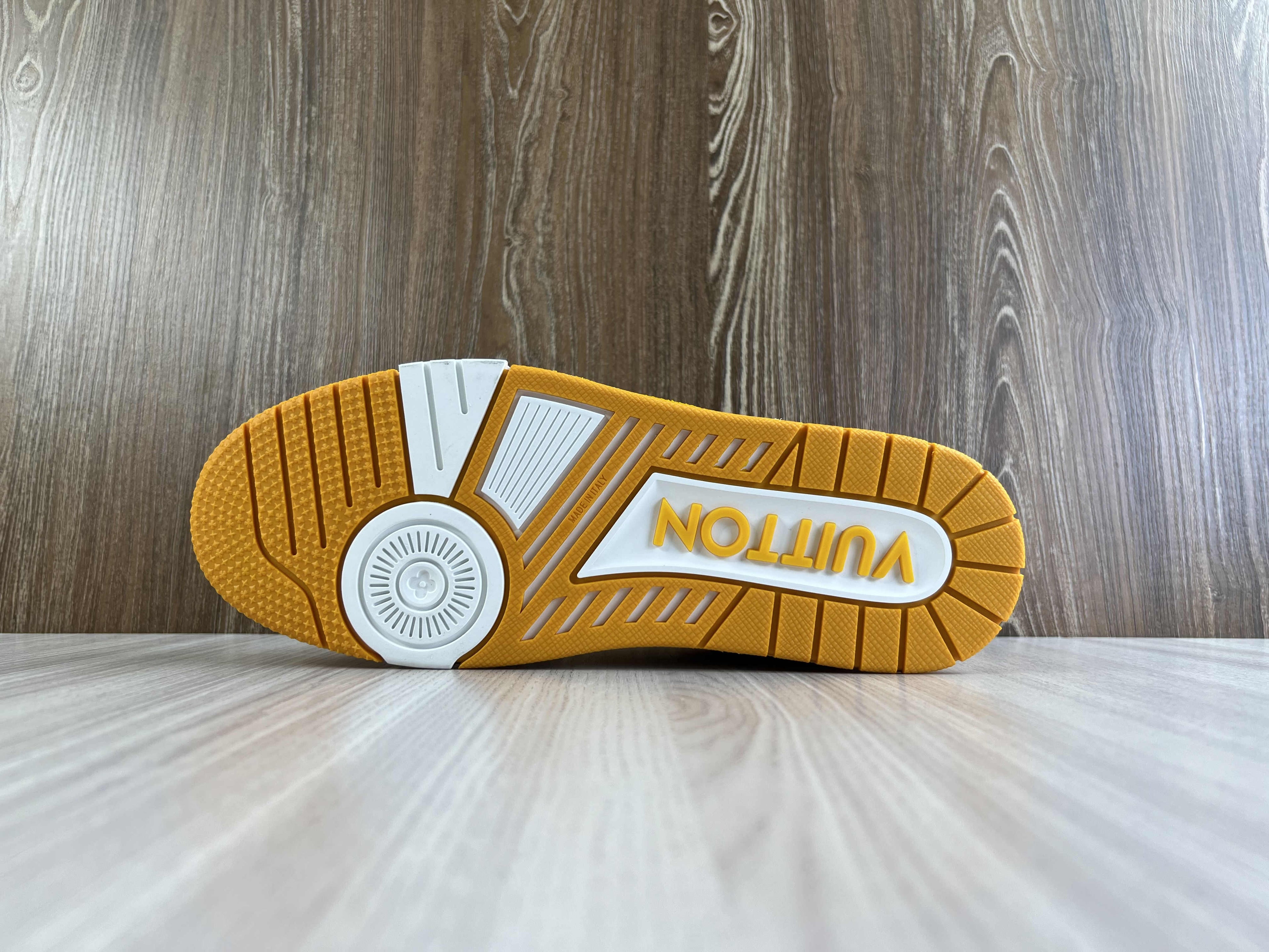 Louis Vuitton Trainer Yellow Monogram Denim White